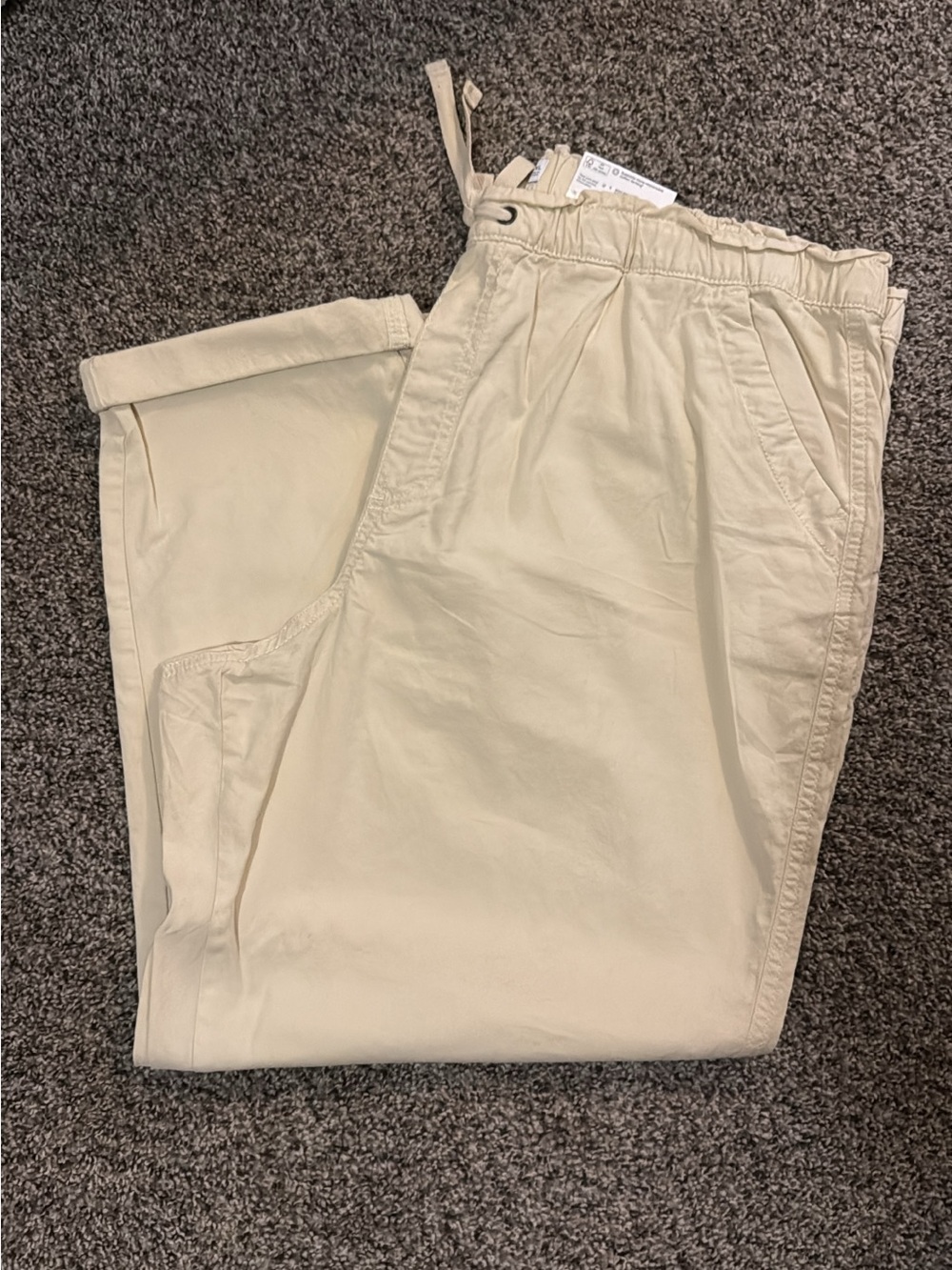 Sonoma Cream Drawstring Chinos
